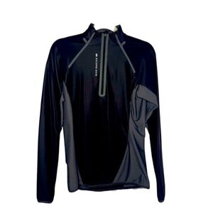 Second Skin Women's Medium 1/4 Zip Shirt in Black and Gray